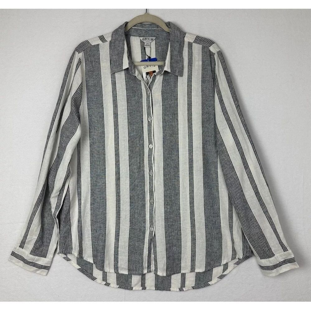 Orvis‎ Black and White Casual Button Down Shirt M